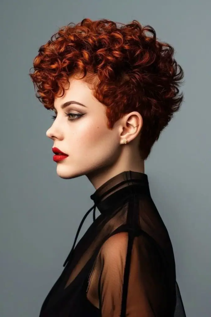 28 Stunning Curly Pixie Hairstyles 24 22. Starburst Spiral Cut