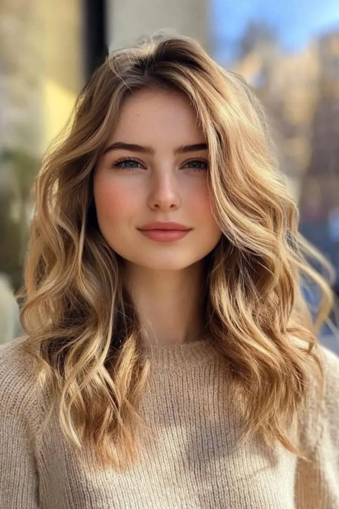 27 Best Hairdos for Thin Hair Ideas 24 22. Tousled Waves with Deep Side Part