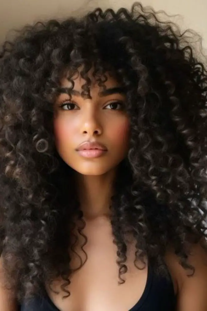 29 Cute Latina Hairstyles Long 24 22. Wild Afro Curls