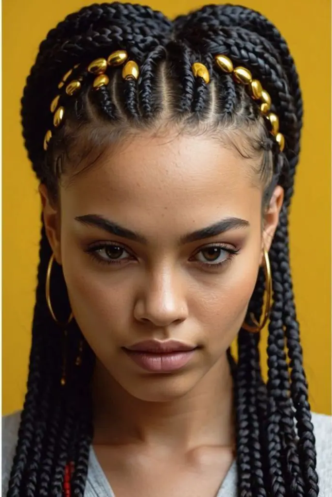 27 Best Big Cornrows Hairstyles 25 23. Beaded Legacy Rows