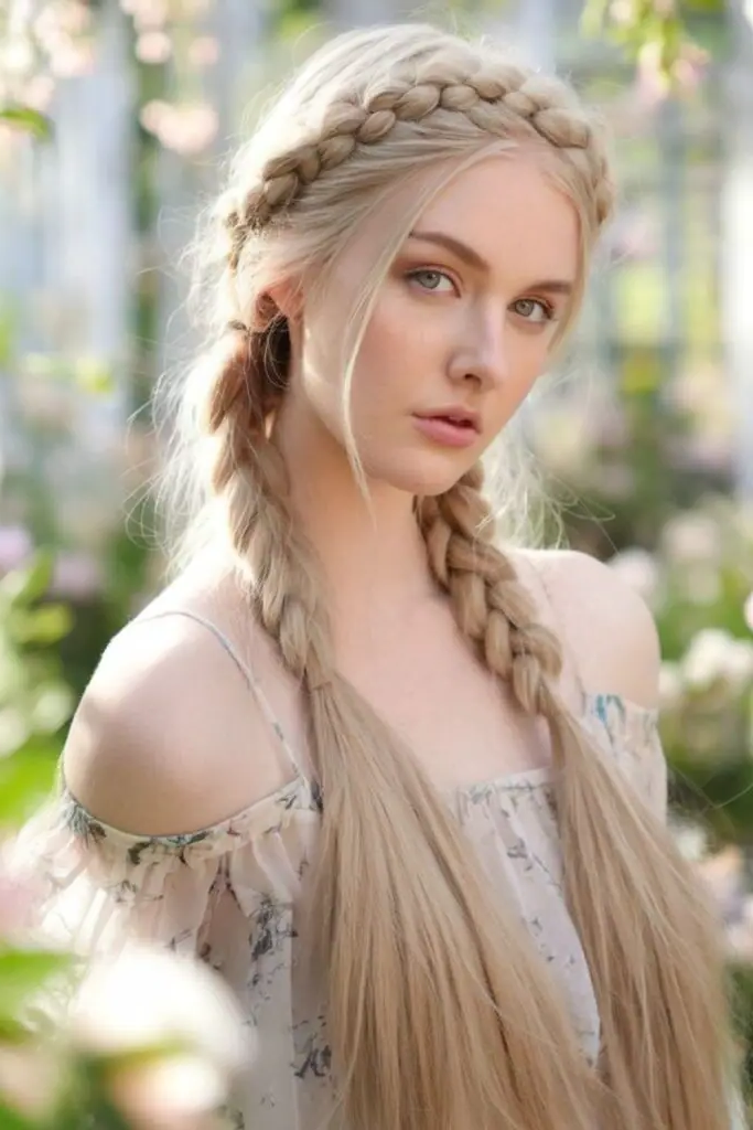 28 Best Hair for Round Face Shape Ideas 25 23. Boho Braid Halo
