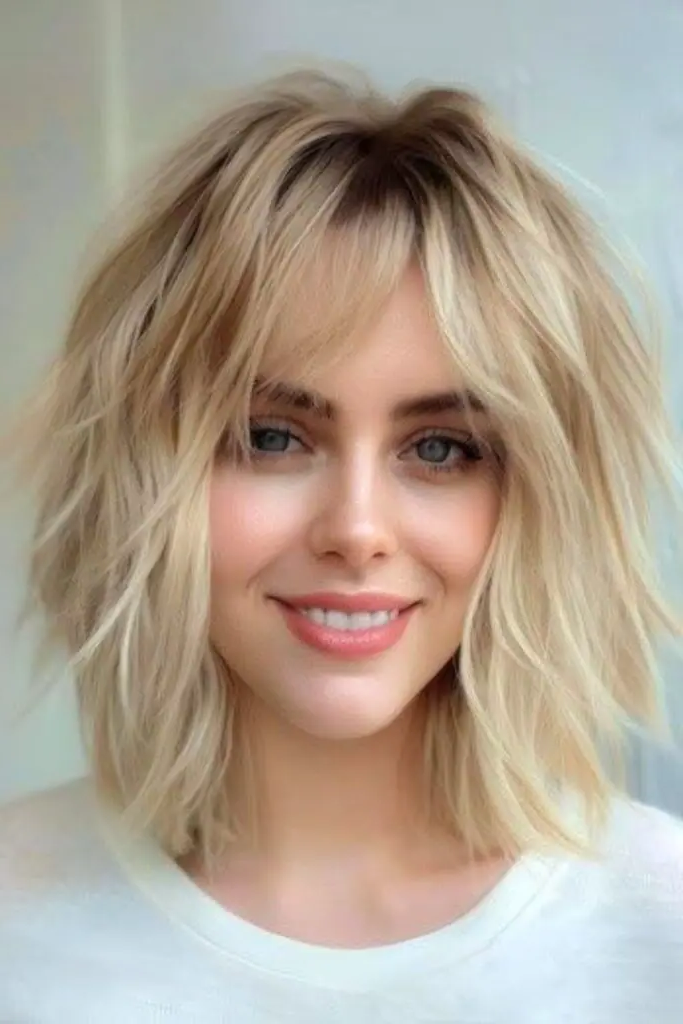 30 Stunning Medium Shag Hairstyles 25 23. Coastal Texture Shag