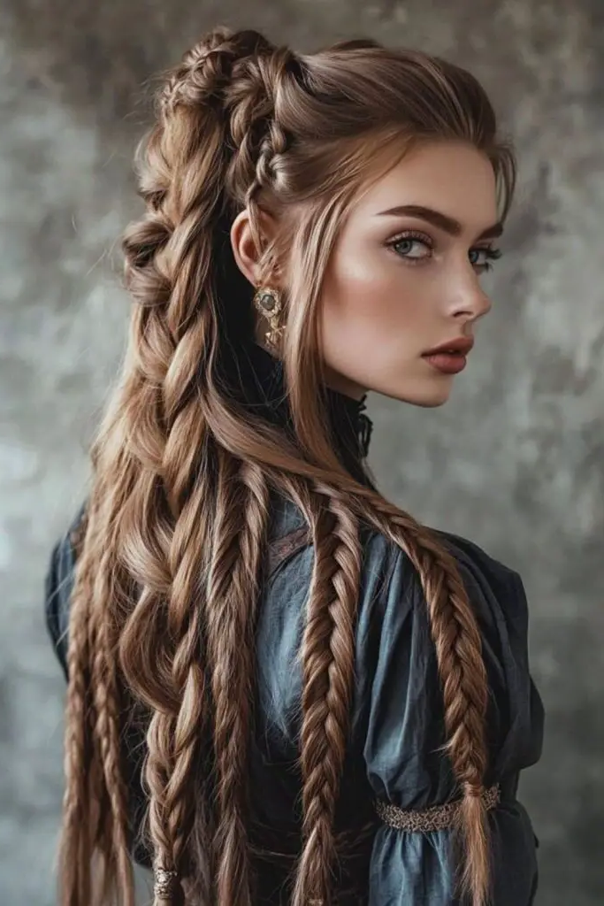 27 Simple Hairstyles for Long Hair 25 23. Feathered Braid Accents