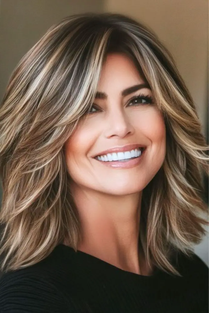 28 Best Feathered Layered Hairstyles 25 23. Feathered Long Bob: Structured & Polished