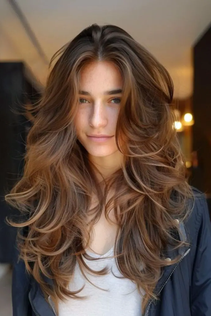 29 Wavy Layered Haircuts 24 23. Featherlight Drift Layers