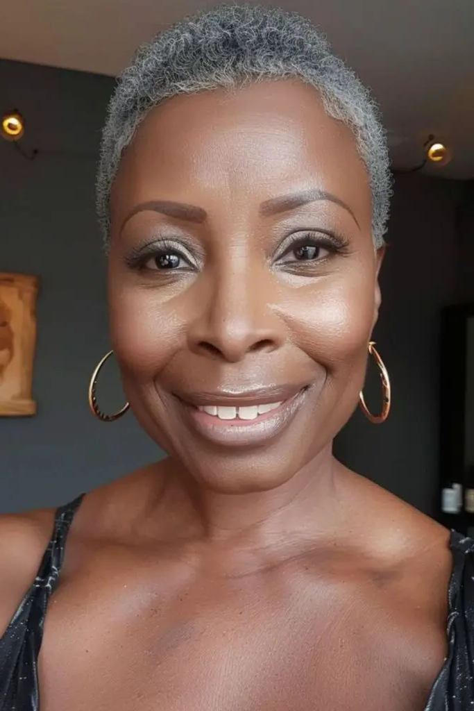 23. Gray Buzz Cut: Clean, Sharp, Bold