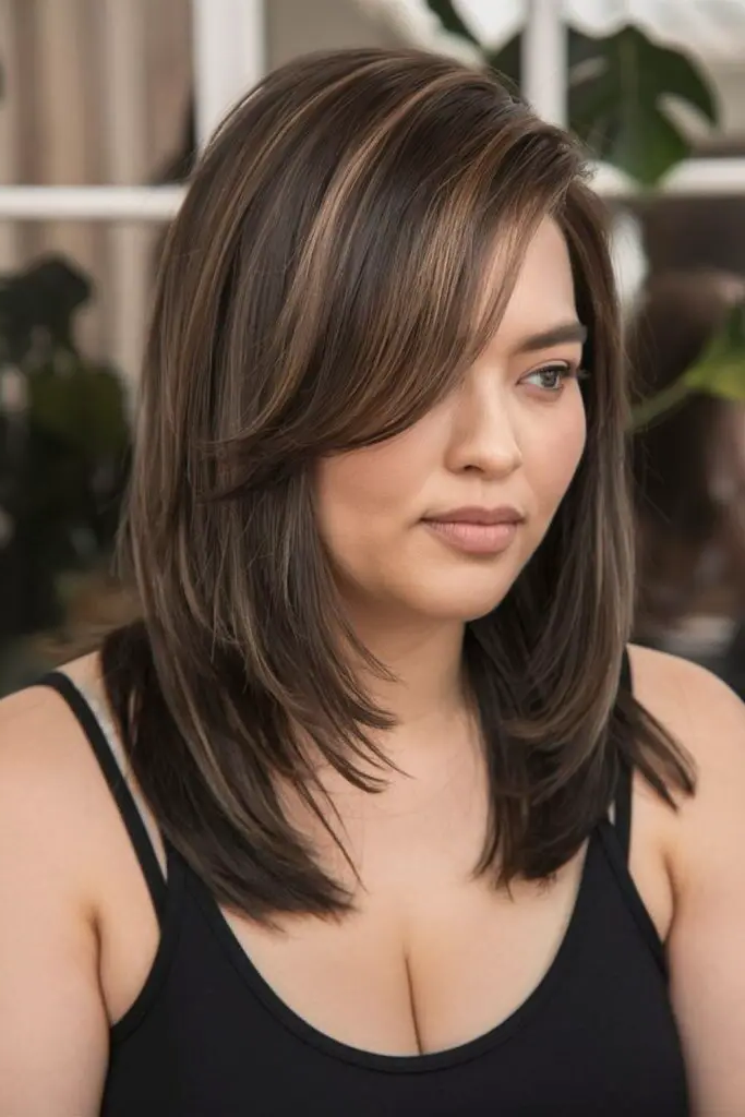 23. Layered Shoulder-Grazing Cut