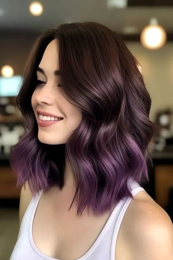 28 Best Spring Hair Color Trends 2025 25 23. Midnight Plum Echo