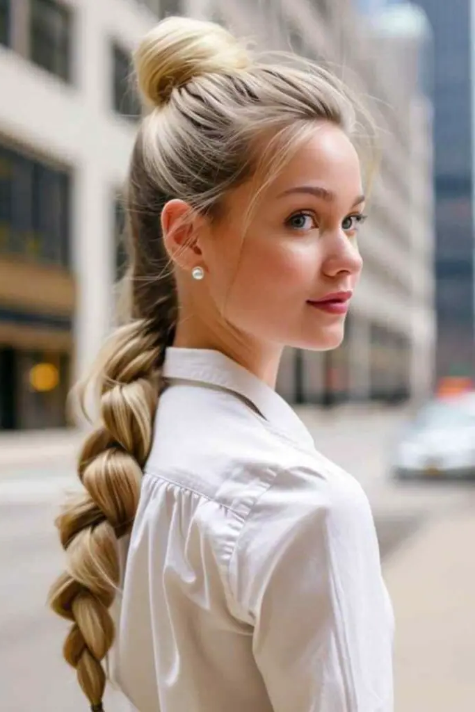 28 Best Volleyball Hairstyles Easy 24 23. Multi-Knot Warrior Tail