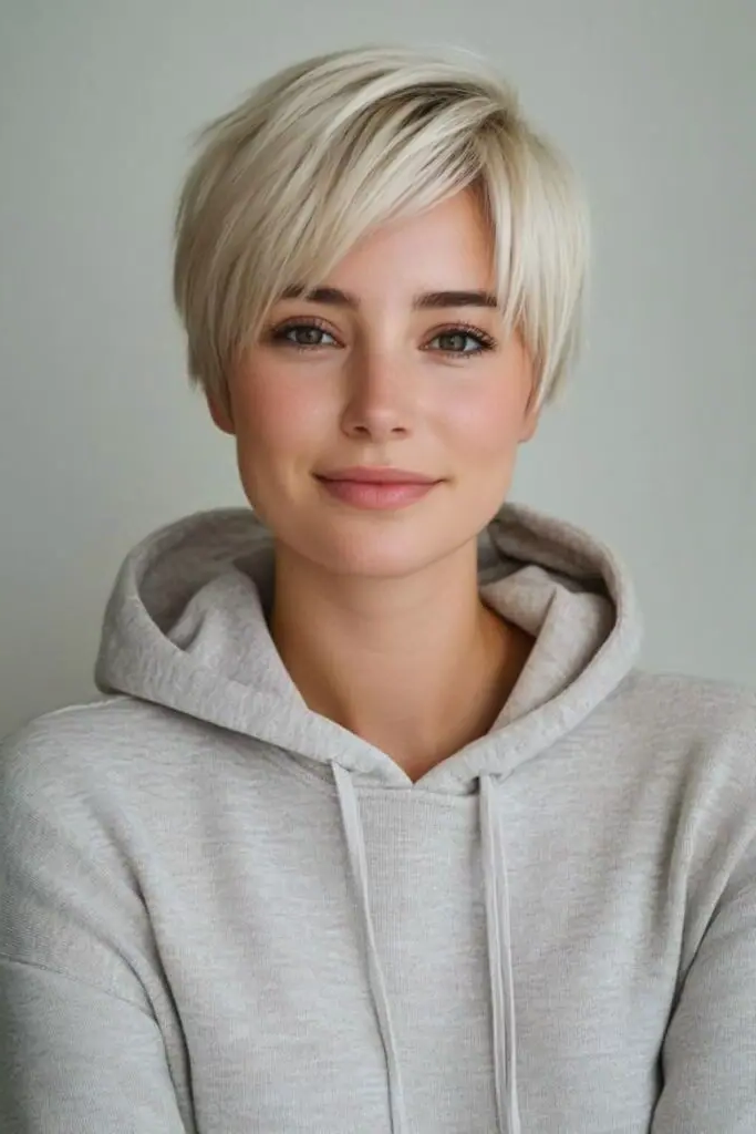29 Short Bob for Thin Hair Ideas 25 23. Platinum Pixie-Bob Fusion