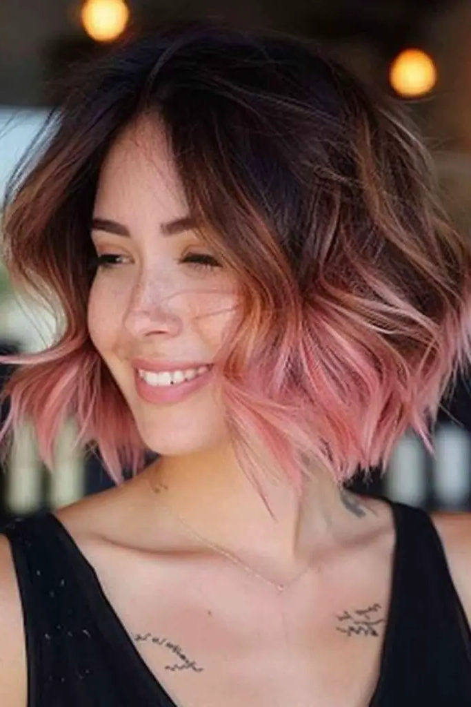 29 Gorgeous Bob Hairstyles with Bangs 25 23. Sunset Ombre Bob