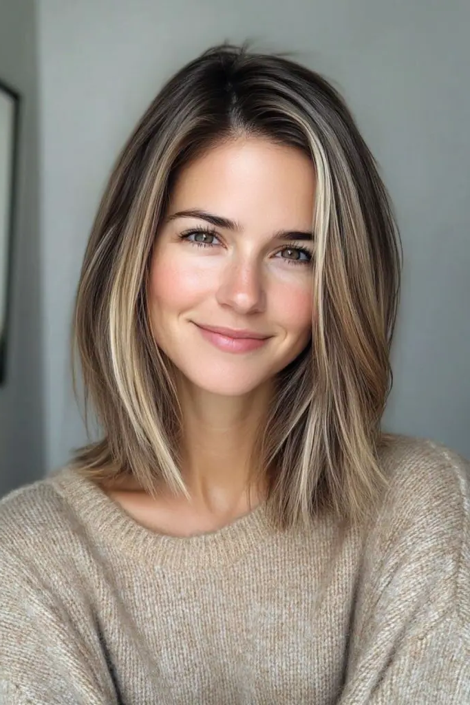 29 Top Spring Hairstyles for 2025 25 23. Textured Lob with Highlights