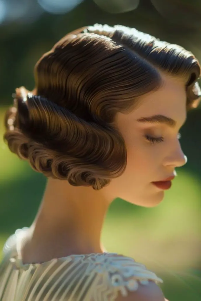 27 Gorgeous Short Hair Back View Styles 25 23. Vintage Finger Waves Bob