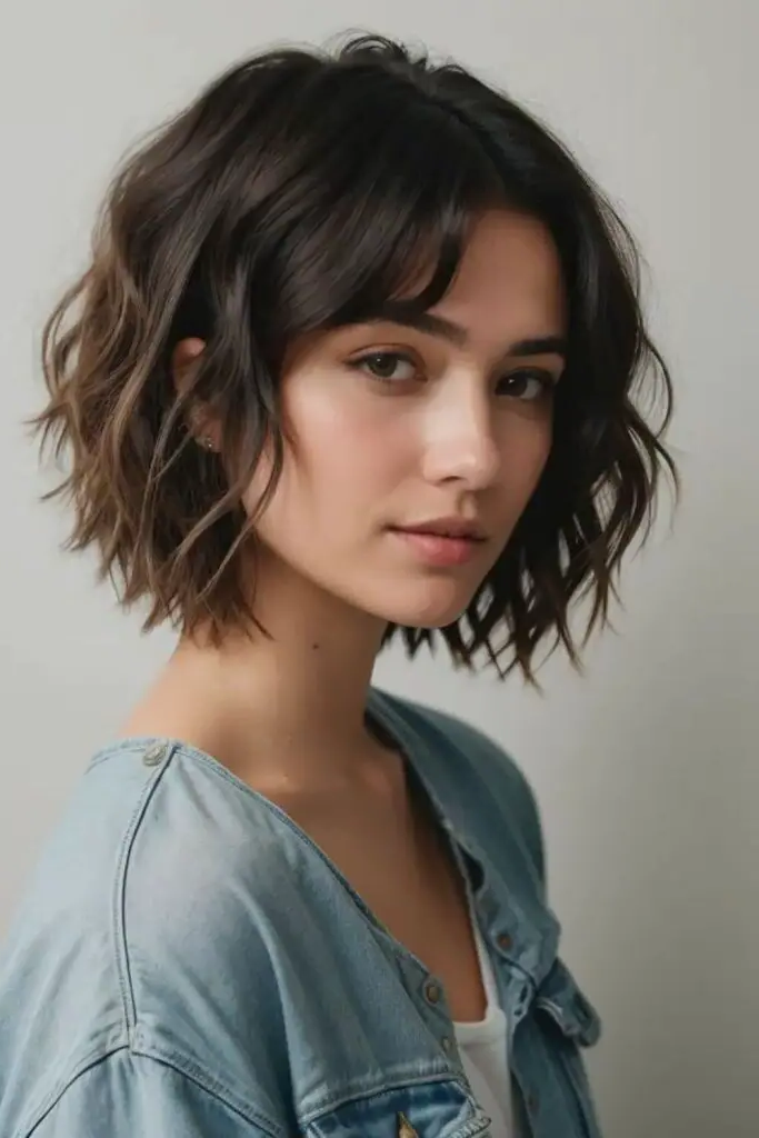 27 Trendy low cut hairstyles 25 23. Wavy Bob Swing