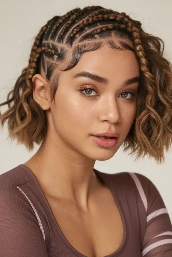 28 Elegant Softball Hairstyles 24 23. Zigzag Part with Twists