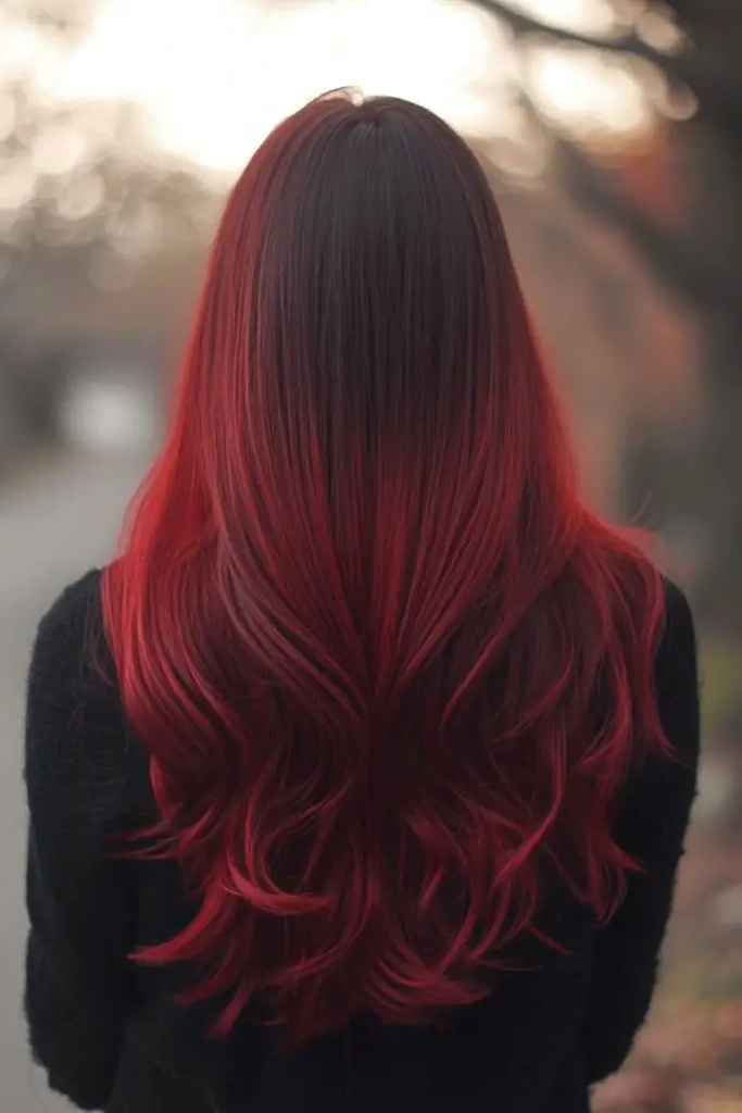 29 Dark Cherry Coke Hair Color Ideas 26 24. Burnt Cherry Smoke