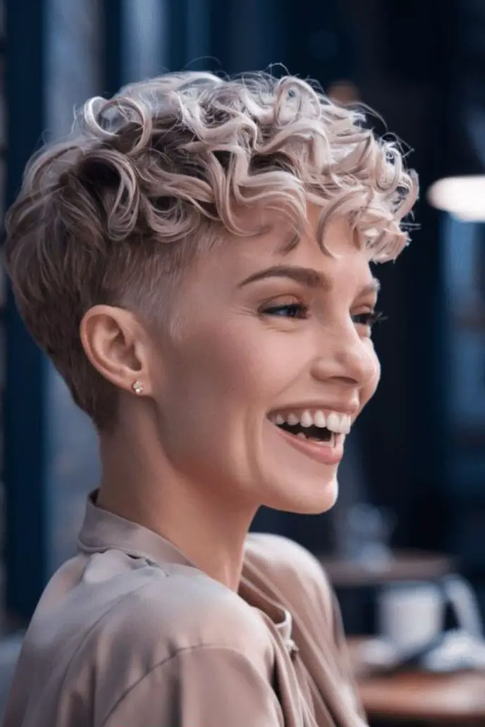 28 Stunning Curly Pixie Hairstyles 26 24. Chic Serpentine Pixie
