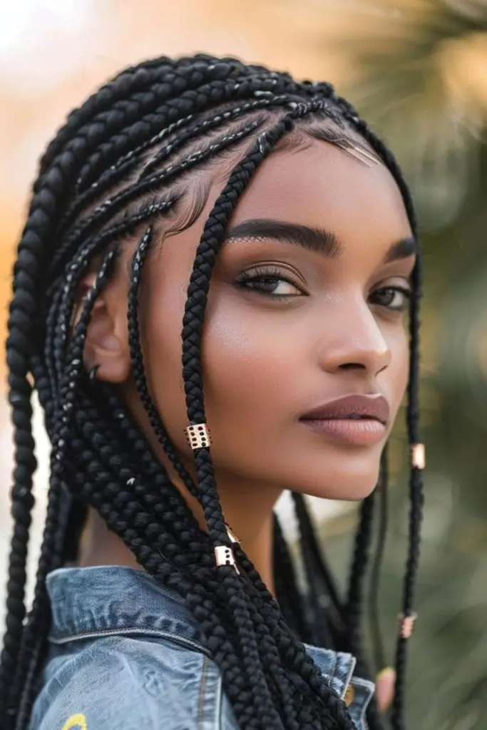 27 Best Big Cornrows Hairstyles 26 24. Crossed Halo Rows