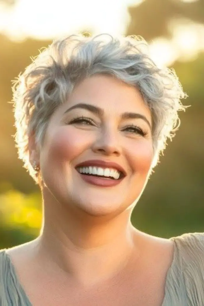 24. Curly Crown with Tapered Sides