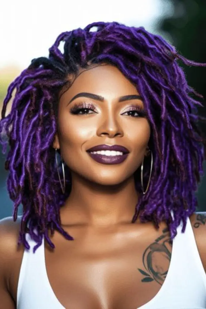 29 Best Black Baddies Hairstyles to Try 25 24. Deep Violet Bohemian Locs