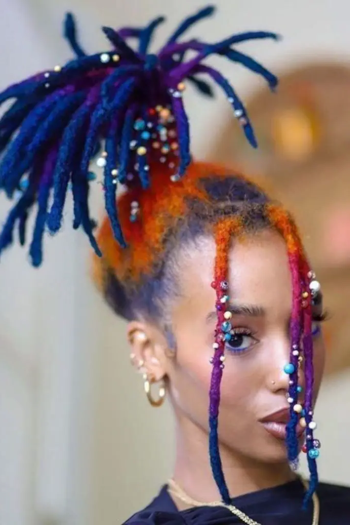 28 Small Dreads Black Women Ideas 26 24. Embroidered Thread Detail