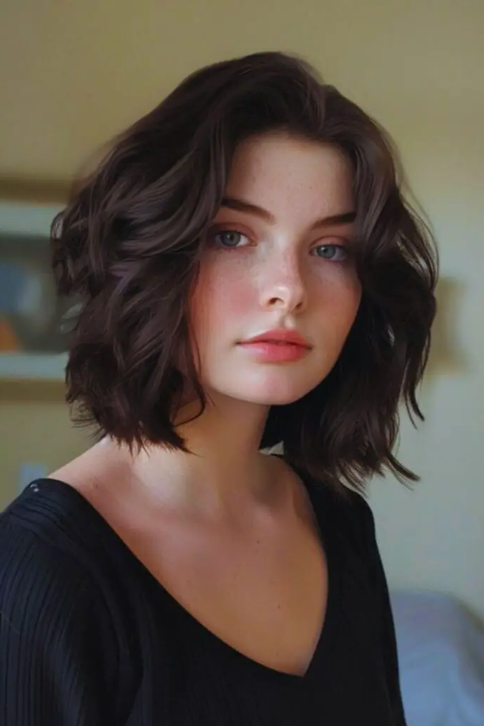 28 Best Hair for Round Face Shape Ideas 26 24. Flipped Ends Retro Chic