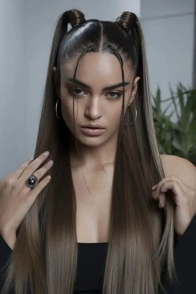 29 Cute Slick Hairstyles 26 24. Glass-Wrapped Pigtails