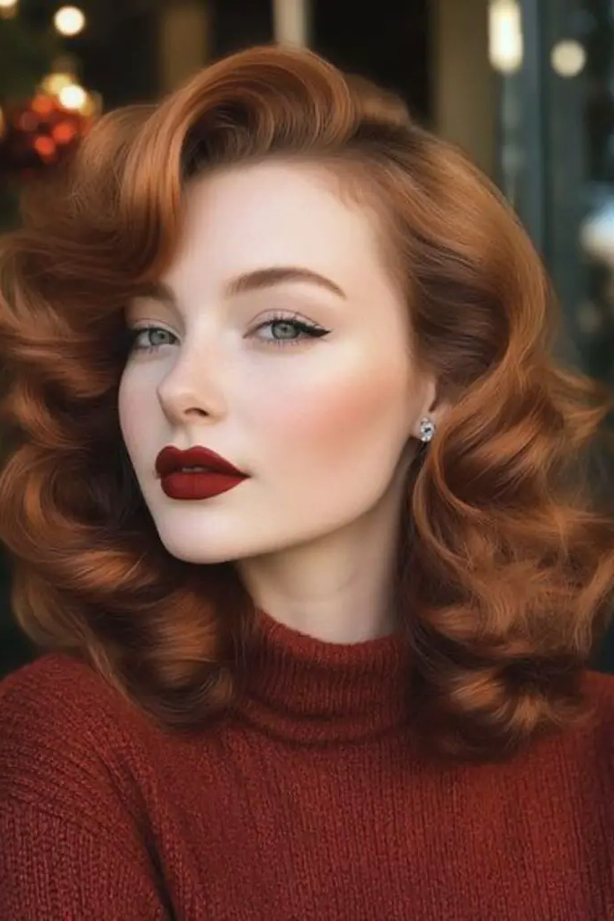 27 Cute Medium Length Haircuts 26 24. Polished Pin-Up Perfection