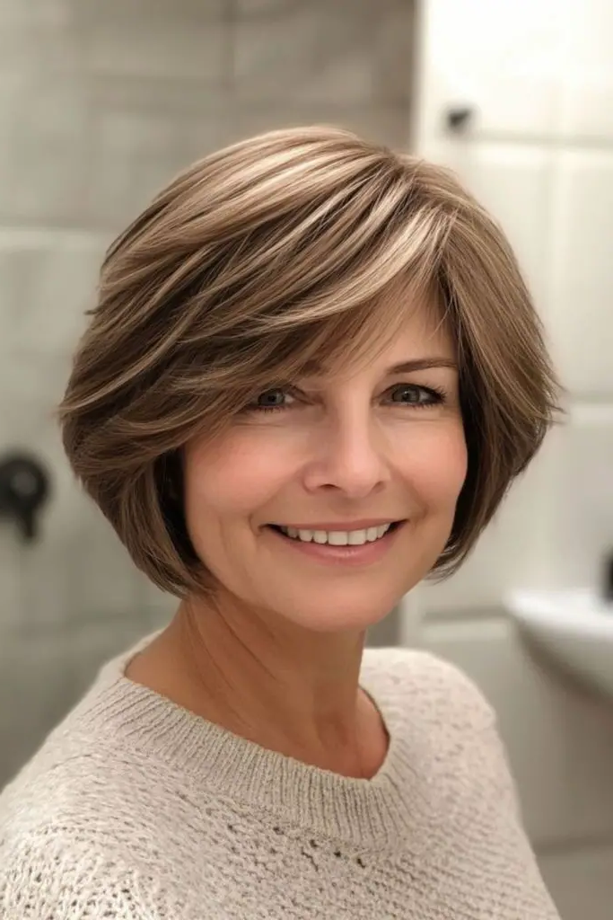 29 Best Bobs for Thin Hair Older Women Ideas 26 24. Rounded Bob