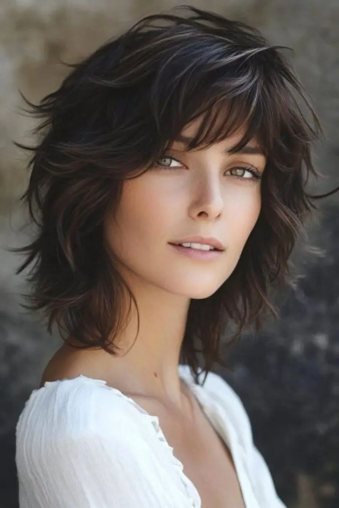 27 Shag Cut Straight Hair Ideas 26 24. Shattered Silk