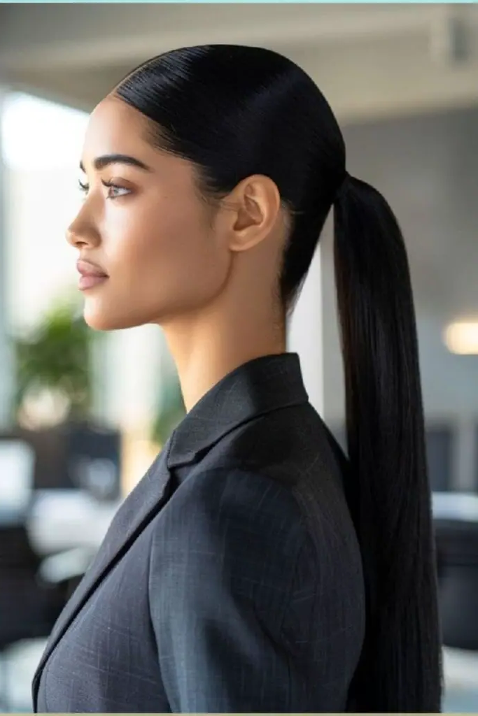 29 Cute Latina Hairstyles Long 26 24. Slicked-Back Wet Look