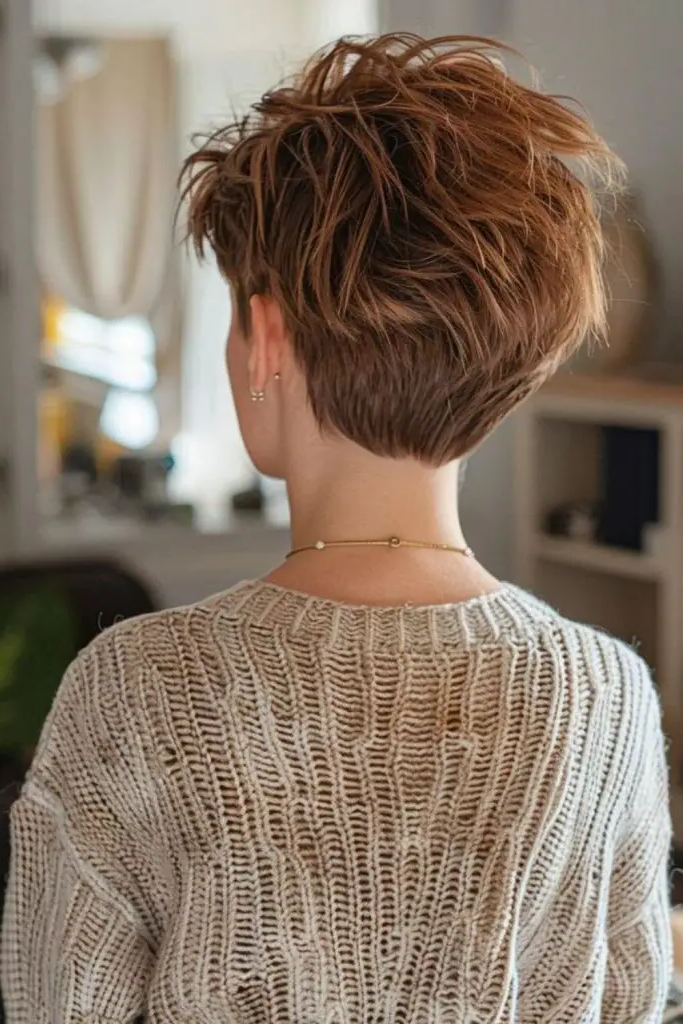 27 Gorgeous Short Hair Back View Styles 26 24. Tousled Short Pixie