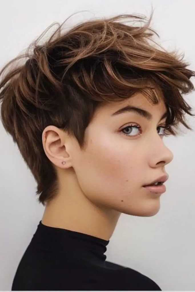 28 Best Volume Haircut for Thin Hair Ideas 26 24. Voluminous Layered Pixie Cut