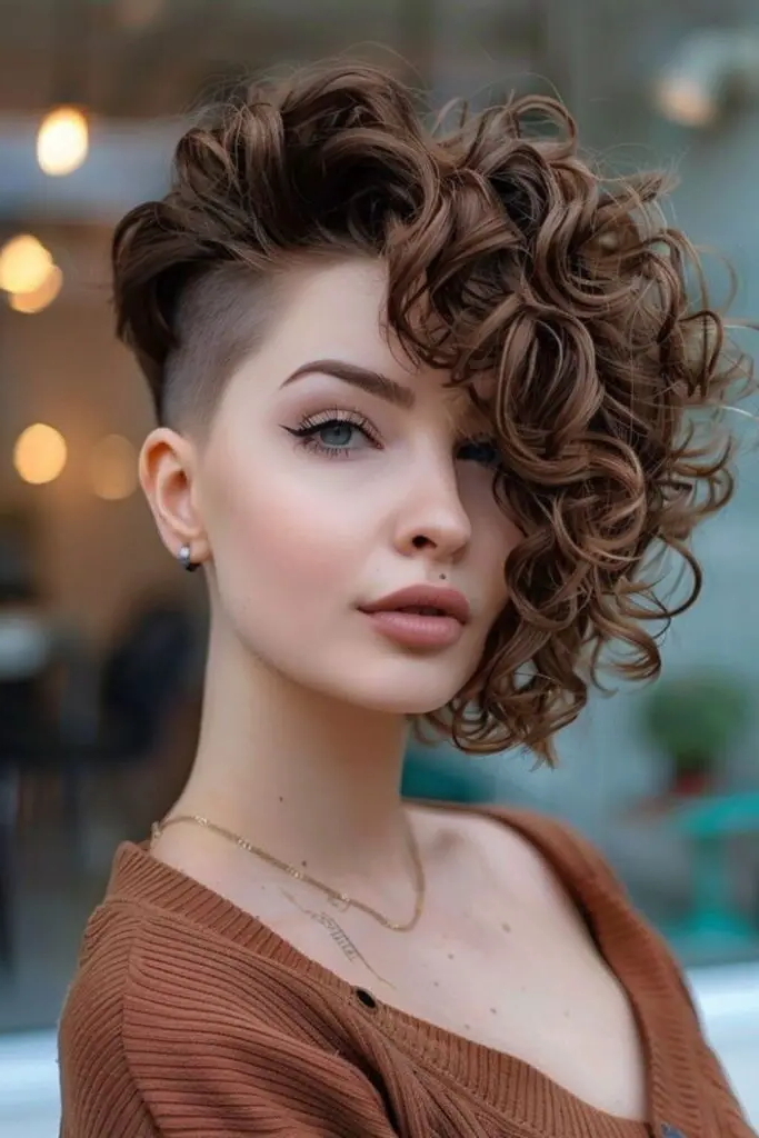 28 Best Short Asymmetrical Hairstyles 27 25. Asymmetrical Side-Swept Curls