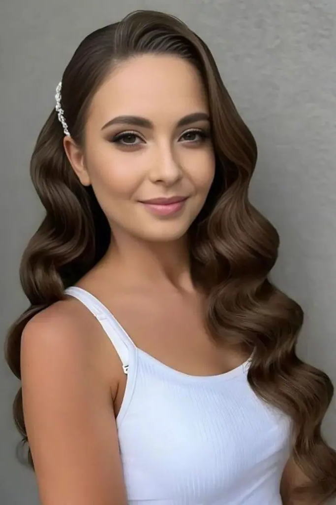 29 Cute Slick Hairstyles 27 25. Bejeweled Slick Side Part