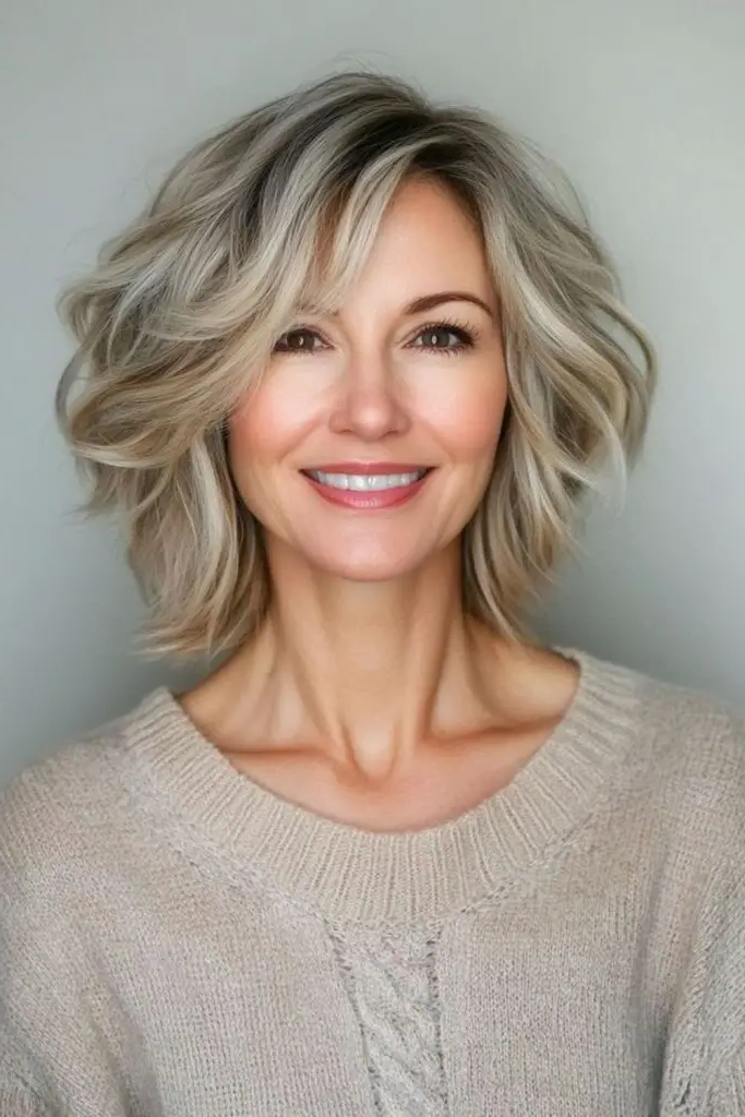 29 Best Bobs for Thin Hair Older Women Ideas 27 25. Bob with Highlights and Lowlights