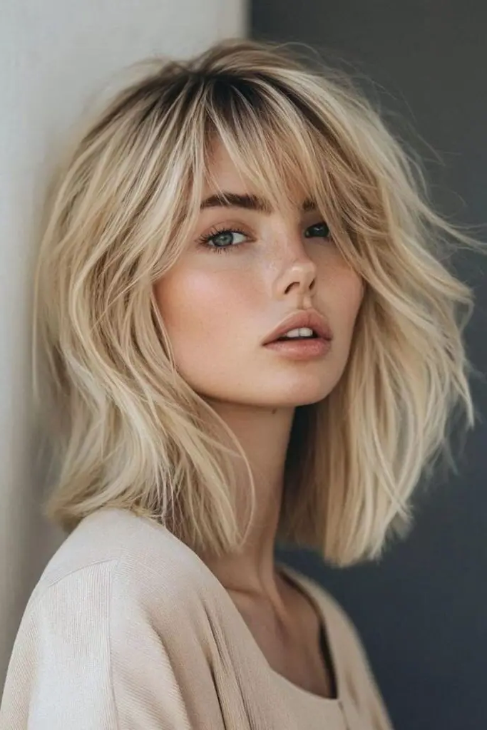 29 Messy Blonde Bob Ideas 27 25. Buttercream Cloud Bob