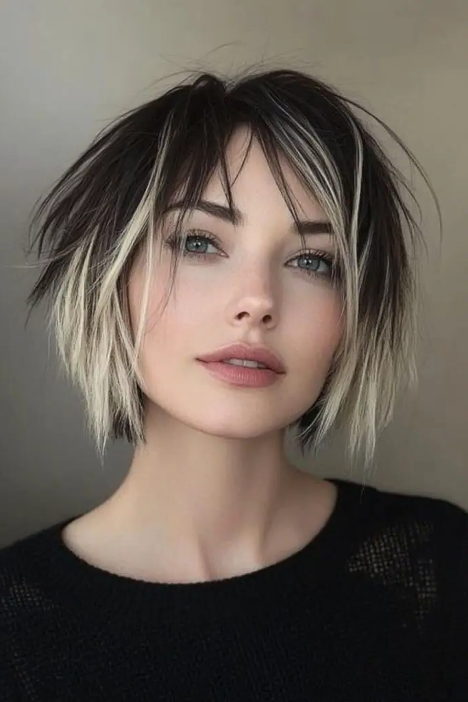 28 Best Choppy Layered Bob Hairstyles 27 25. Choppy Luxe with Gloss