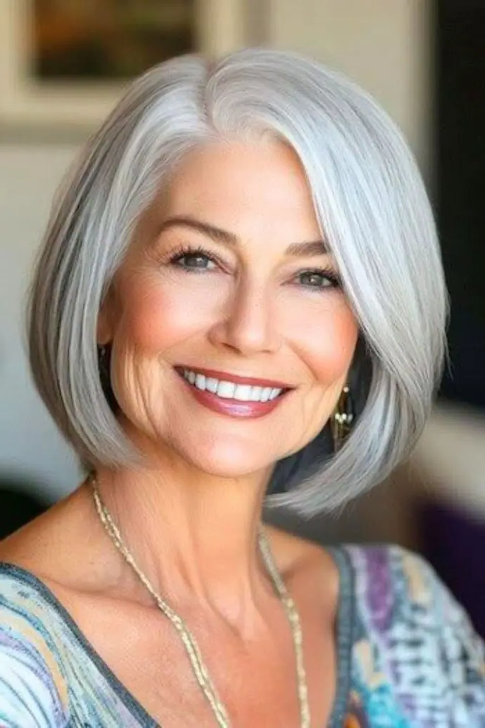29 Best Sassy Hair Older Women Hairstyles 27 25. Classic Bob Reimagined