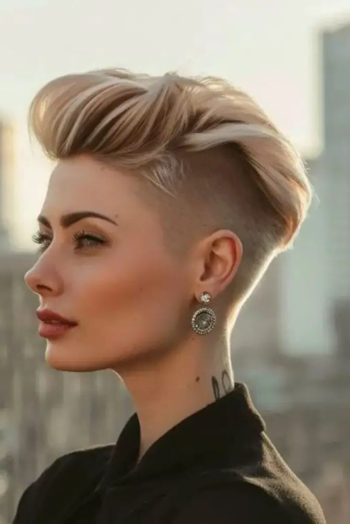 27 Gorgeous 2025 Haircuts for Women 27 25. Dramatic Mohawk Fade