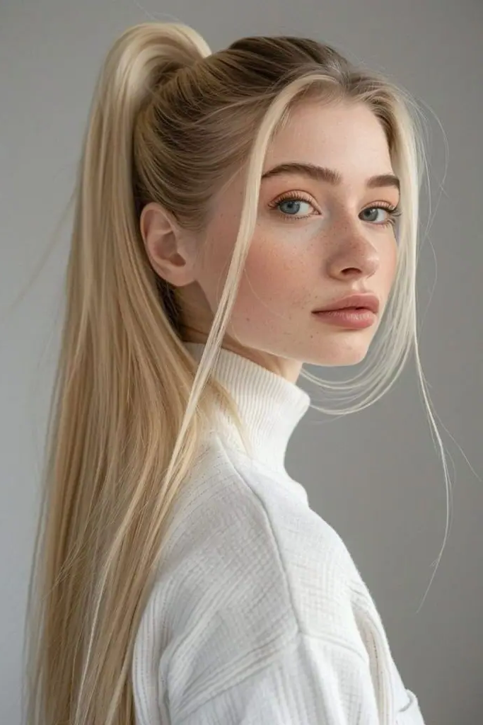 25. Powder Puff Ponytail