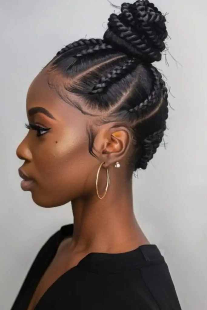 29 New Braided Hairstyles 27 25. Rope Braid Bun
