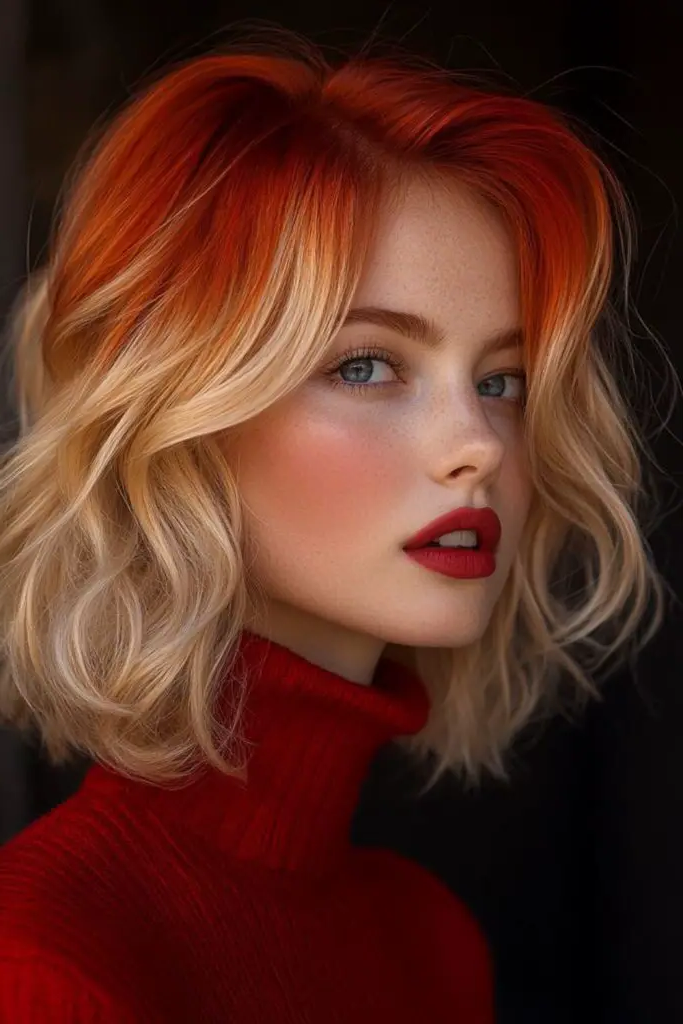 28 Best Spring Hair Color Trends 2025 27 25. Saffron Blonde Ember