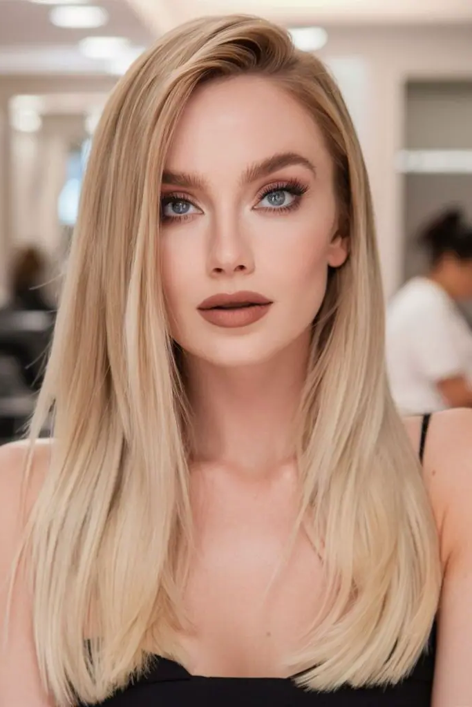 28 Trendy Spring 2025 Hair Trends 27 25. Shadowed-Cream Blonde