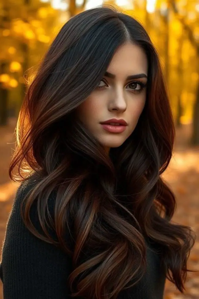 29 Best Rich Dark Chocolate Brown Hair Ideas 27 25. Soft Mocha Shadows