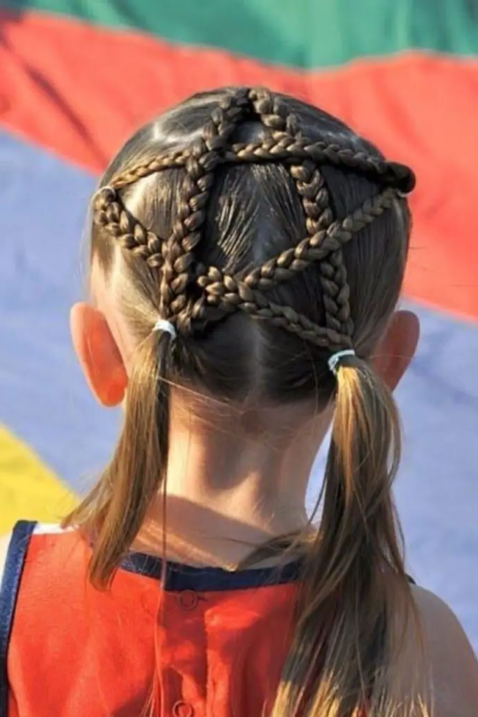 29 Cute Toddler Braids Hair Ideas 27 25. Starry Pattern Cornrows