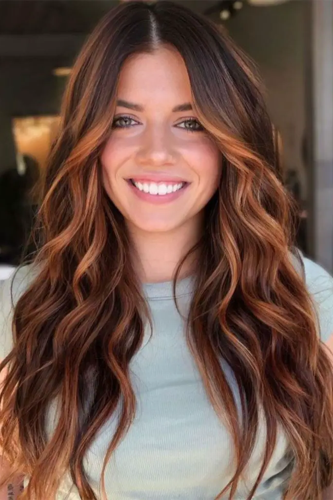 27 Brunette Hair Color Ideas for Summer 28 26. Amberwood Balayage Flow