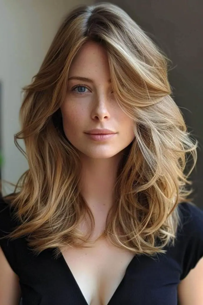 29 Wavy Layered Haircuts 27 26. Ashen Drift Layers