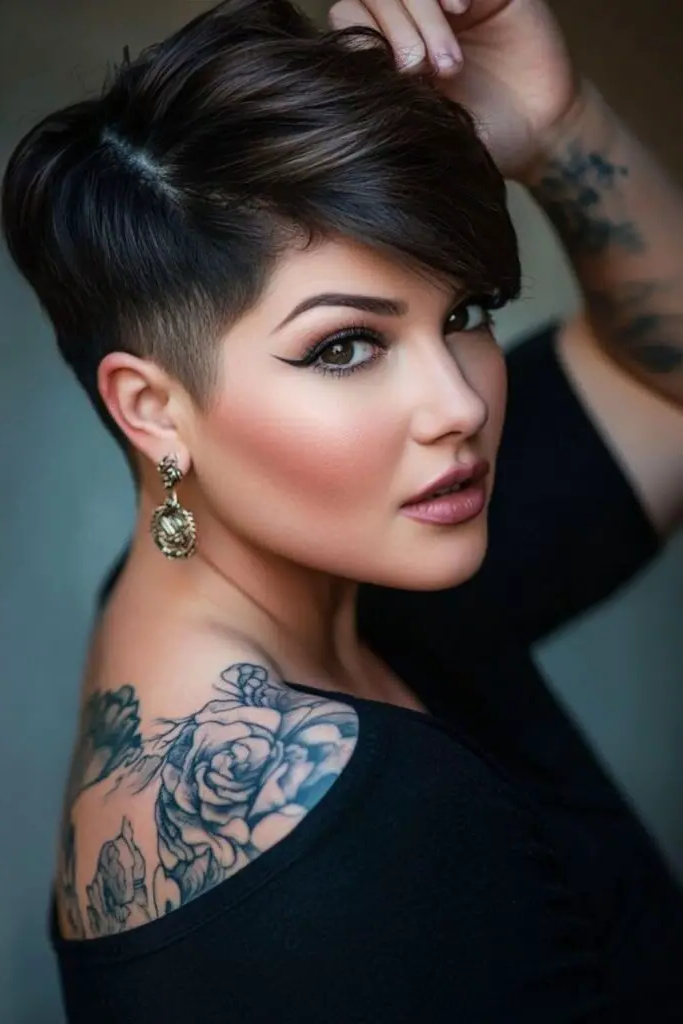 28 Best Hair for Round Face Shape Ideas 28 26. Bold Undercut Brilliance