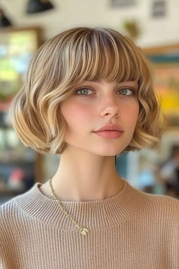 26. Buttercream Curve Bob